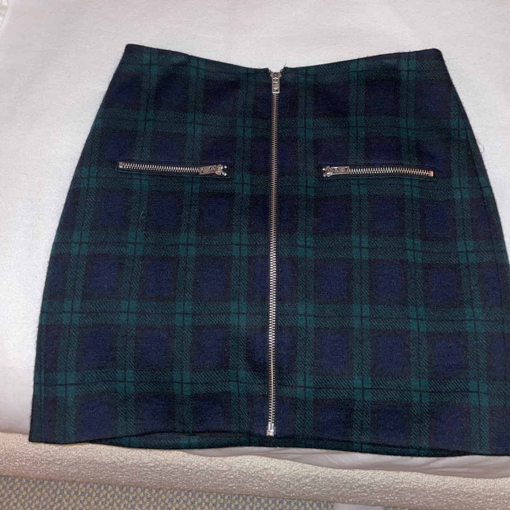 Plaid flannel skirt